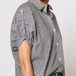 Joie dartherine houndstooth blouse in midnight